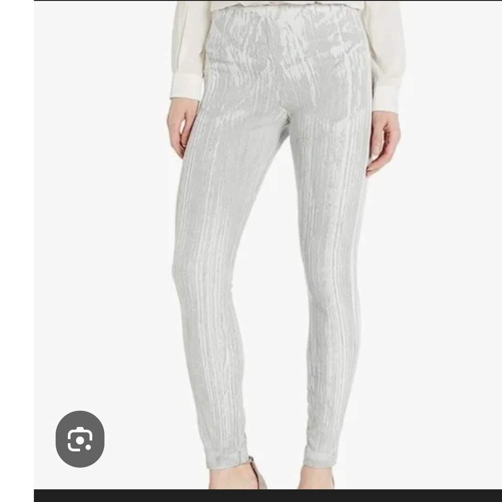 Lysse NEW High Waist Shaping Leggings Grey White Textured L avant-garde luxury
